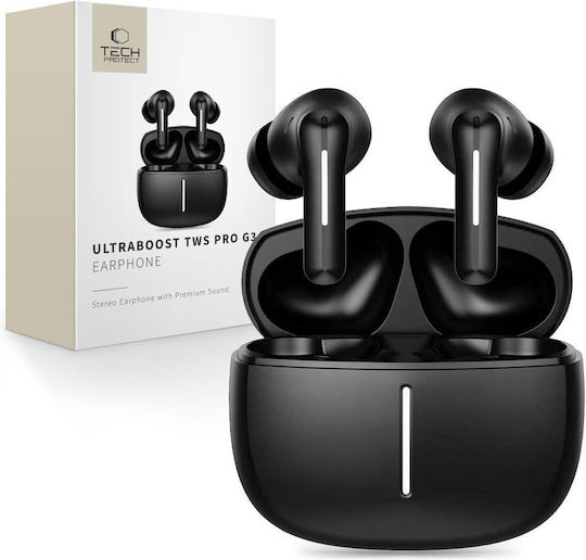 Tech-Protect Ultraboost Pro G3 In-ear Bluetooth Handsfree Earphones with Charging Case Black