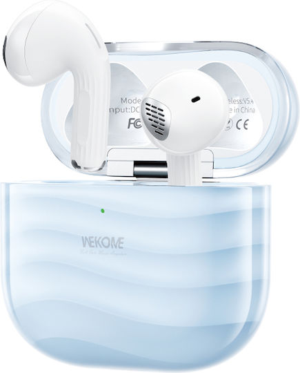 WK WS-18 Earbud Bluetooth Handsfree Headphones with Charging Case Blue