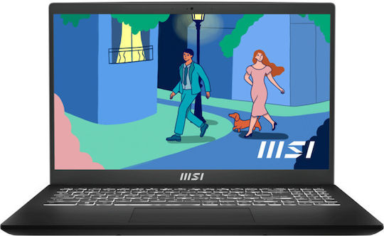 MSI Modern 15 B12MO 15.6" IPS FHD (i7-1255U/16GB/512GB SSD/No OS) Classic Black (UK Keyboard) view 1