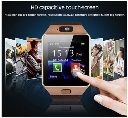 Smartwatch Mobile Hand Watch Android Operating System Greek Menu Bluetooth Function Unisex 3 Colors view 1
