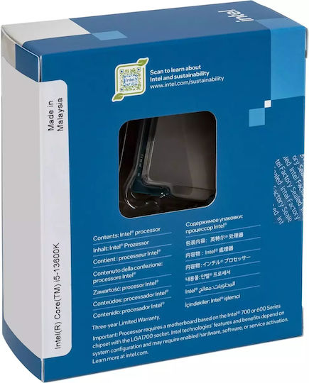 Intel Core i5-13600K 2.6GHz Processor 14 Core for Socket 1700 in Box προβολή 9