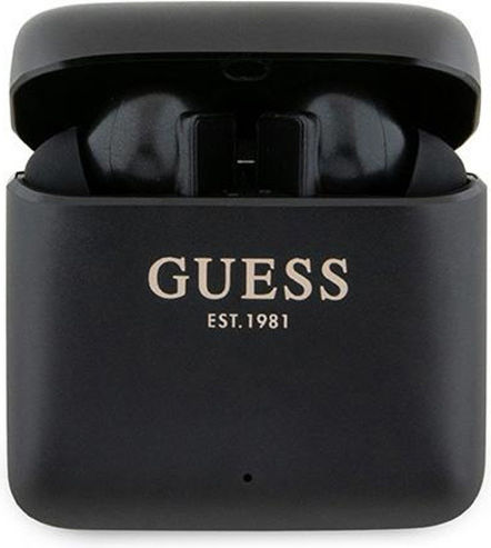 Guess Printed Logo In-ear Bluetooth Handsfree Earphones with Charging Case Black