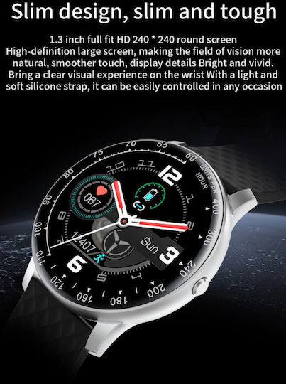 H30 Smartwatch with Heart Rate Monitor (Black) vue 7