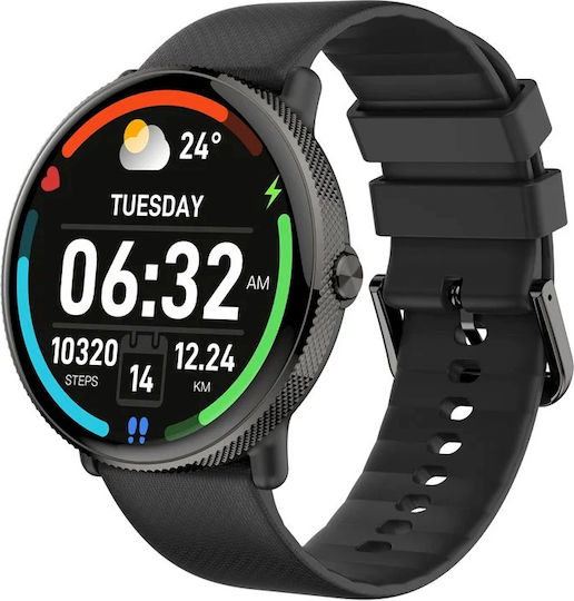S24Watch Stainless Steel with Heart Rate Monitor (Black)