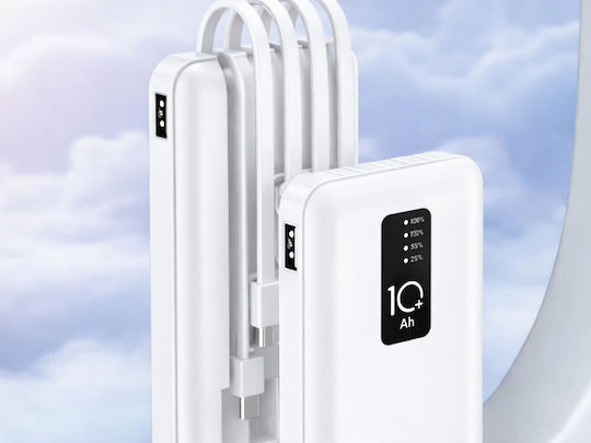 Verk Group Power Bank 10000mAh with USB-A Port White view 2