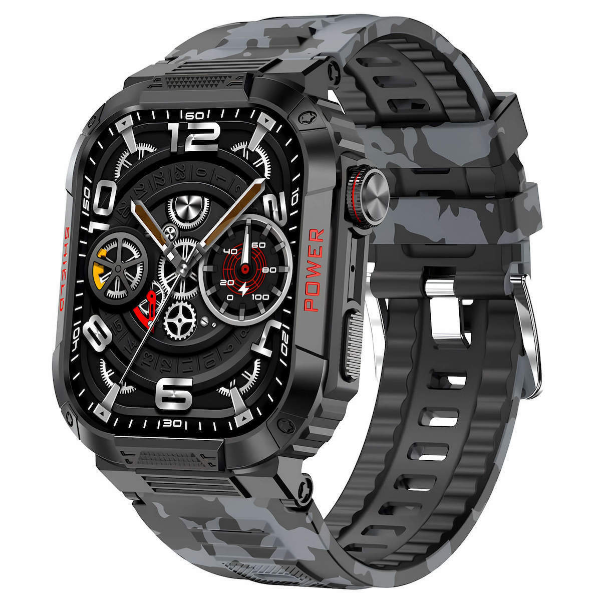 Microwear ET585 Smartwatch with Heart Rate Monitor (Black Steel) view 5