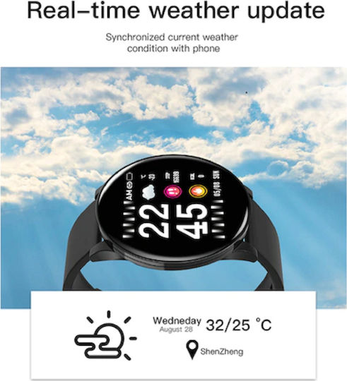 Bakeey W8 Smartwatch with Heart Rate Monitor (Black) vue 7
