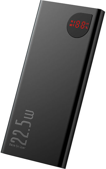 Baseus Adaman Overseas Edition 2021 Power Bank 10000mAh 22.5W with 2 USB-A Ports and USB-C Port Power Delivery / Quick Charge 3.0 Black