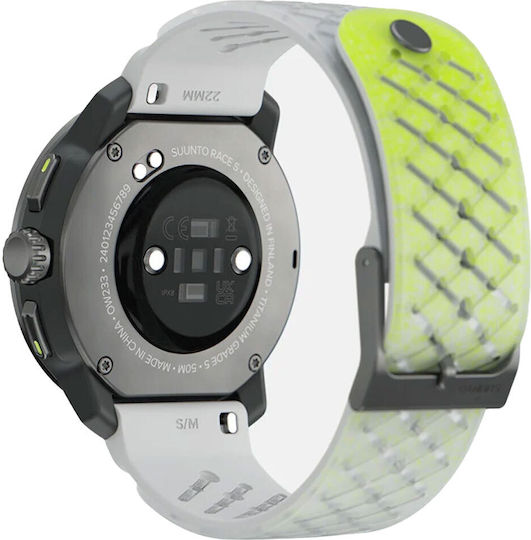 Suunto Race S Titanium 45mm Waterproof Smartwatch with Heart Rate Monitor (Canary) view 5
