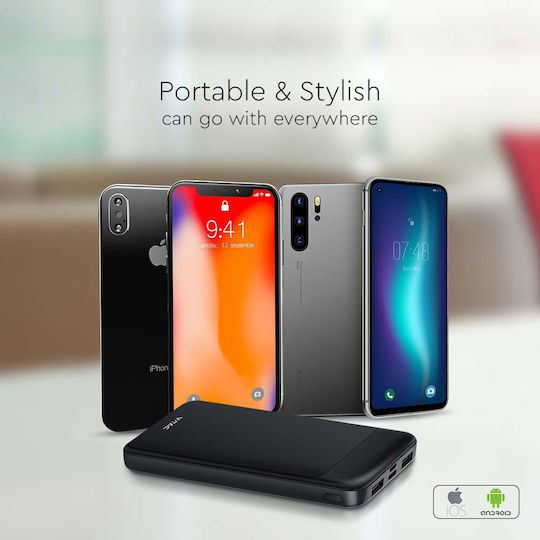 V-TAC 7833 Power Bank 10000mAh with USB-A Port and USB-C Port Black view 8