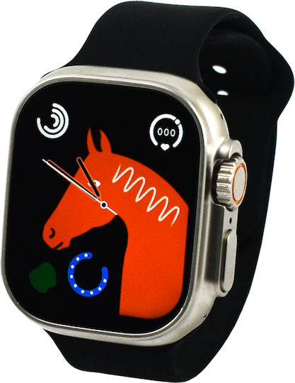 Andowl QU8 Smartwatch with Heart Rate Monitor (Black)