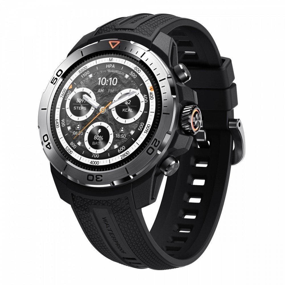 Mibro GS Explorer Stainless Steel 47mm Waterproof Smartwatch with Heart Rate Monitor (Black)
