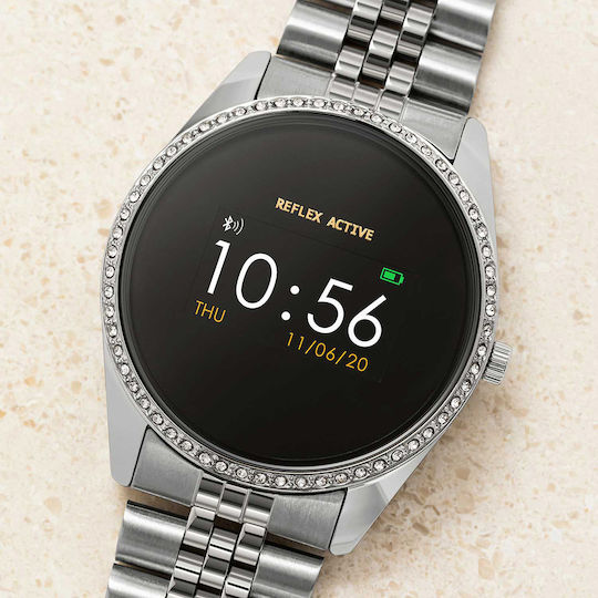 Reflex Active Series 03 38mm Smartwatch with Heart Rate Monitor (Silver Link) vista 2