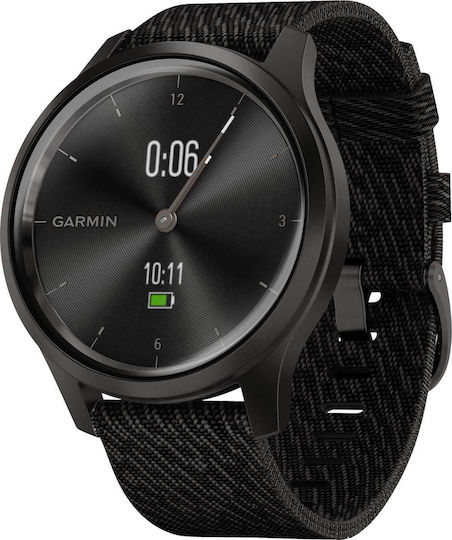 Garmin Vivomove Style Stainless Steel 42mm Waterproof Smartwatch with Heart Rate Monitor (Black Pepper) view 2