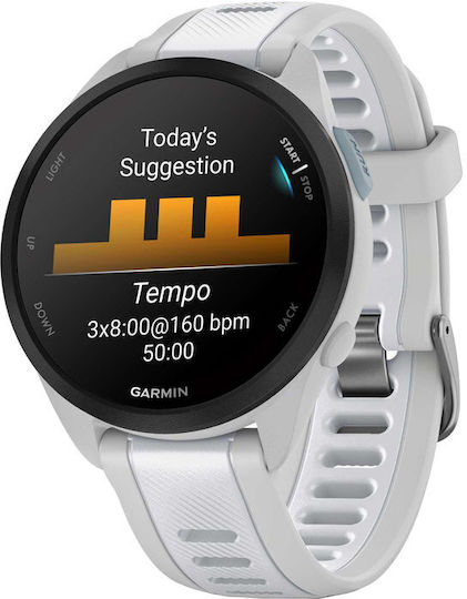 Garmin Forerunner 165 Music 43mm Waterproof Smartwatch with Heart Rate Monitor (Mist Gray/Whitestone) view 3