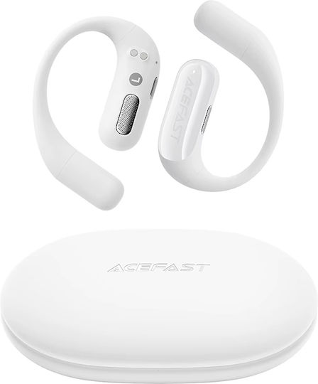Acefast FA002 Air Open Ear Bluetooth Handsfree Earphones with Sweat Resistance and Charging Case White