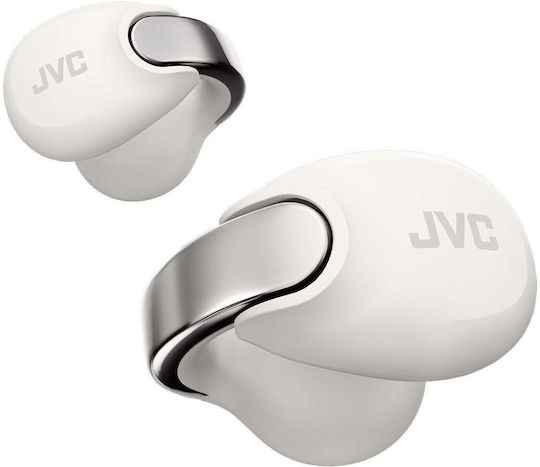 JVC HA-NP1T Open Ear Bluetooth Handsfree Earphones with Sweat Resistance and Charging Case Off White vue 2