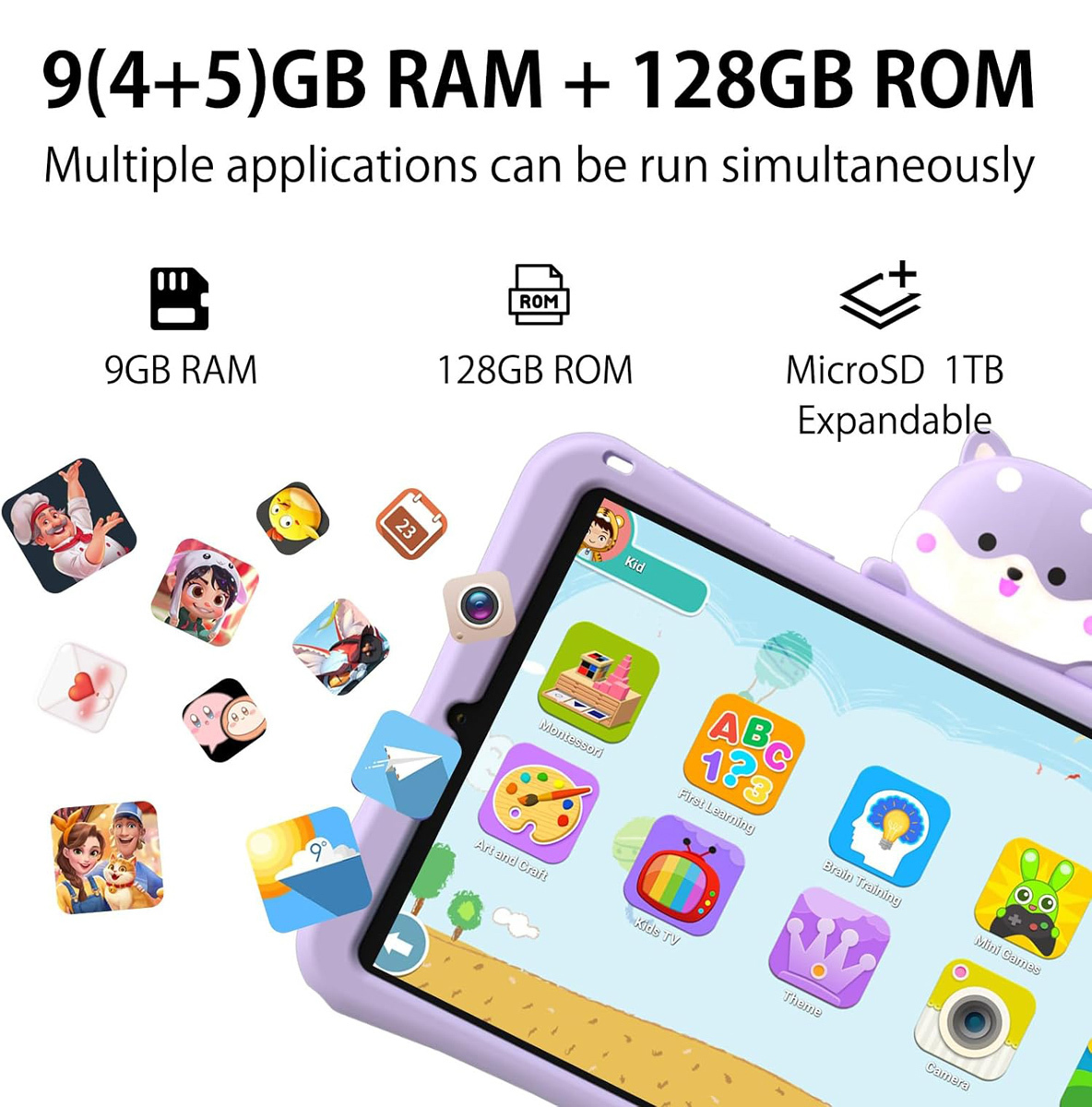 Doogee T20mini KID 4G 8.4Inches Tablet (4GB/128GB) Purple view 5