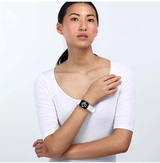 Morellato M-01 Stainless Steel Smartwatch with Heart Rate Monitor (White) view 2