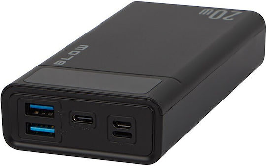 Blow PB10A Power Bank 10000mAh with 2 USB-A Ports and USB-C Port Black view 4