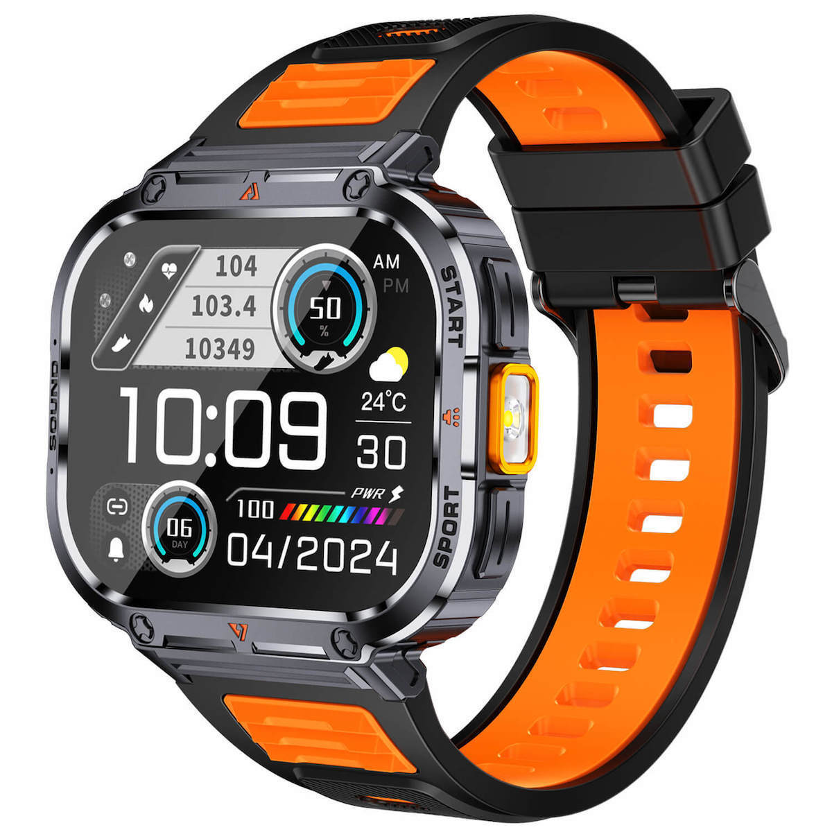 Microwear NX23 Smartwatch with Heart Rate Monitor (Orange) vue 2