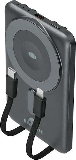 Rivacase VA2607 MagSafe Power Bank 5000mAh 22.5W with USB-C Port Black
