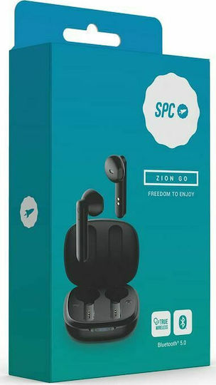 SPC Zion Go Earbud Bluetooth Handsfree Earphones with Sweat Resistance and Charging Case Black vue 4