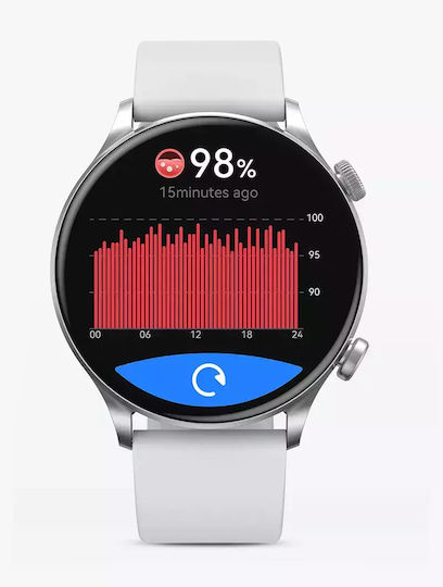 Haylou RT3 Solar Plus 45mm Smartwatch with Heart Rate Monitor (Silver) vue 3