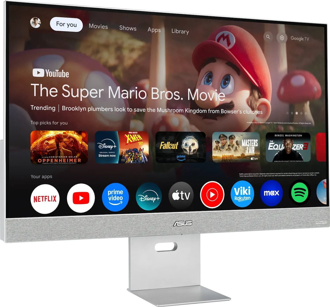 Asus 90LM0AYH-B01O71 Asus Monitor 31.5 Inch 3840x2560 Silver view 3