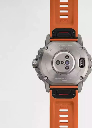 Coros Vertix 2 Titanium 50mm Waterproof Smartwatch with Heart Rate Monitor (Lava) vue 2