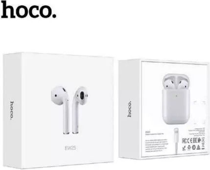 Hoco EW25 Earbud Bluetooth Handsfree Earphones with Charging Case White view 2