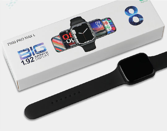 T900 Pro Max L Smartwatch with Heart Rate Monitor (Black) view 2