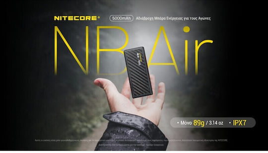 NiteCore NBair Power Bank 5000mAh 18W with USB-C Port Black vue 8