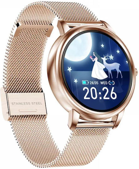Kingwear MK20 Stainless Steel Smartwatch with SIM and Heart Rate Monitor (Beige) view 4