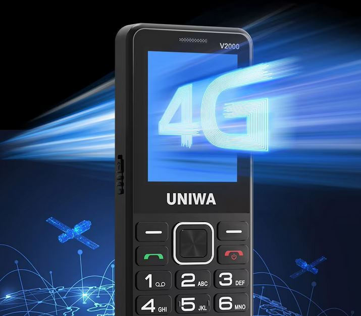 Uniwa V2000 Dual SIM Mobile with Large Buttons Black view 9