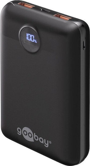 Goobay 65869 Power Bank 20000mAh 22W with 2 USB-A Ports and USB-C Port Black