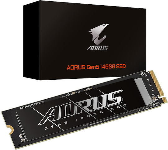 Gigabyte AORUS Gen5 14000 SSD 1TB M.2 Type with PCI Express 5.0 Connection and AG514K1TB Heatsink view 5