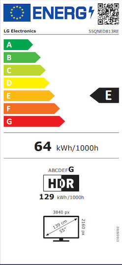 LG Smart Television 55" 4K UHD QNED 55QNED813RE HDR (2023) vue 5