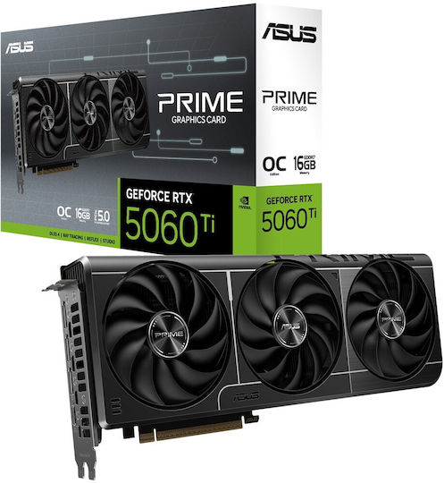Asus GeForce RTX 5060 Ti 16GB GDDR7 Prime OC Graphics Card view 1