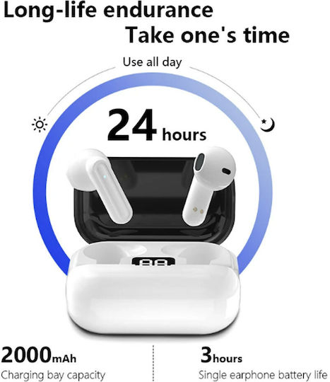 L88 In-ear Bluetooth Handsfree Earphones with Charging Case White view 6