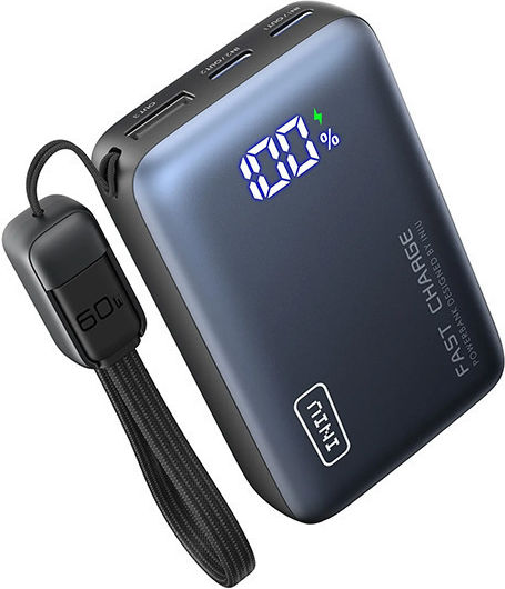 Iniu Power Bank 10000mAh 45W with USB-A Port and 2 USB-C Ports Blue view 1