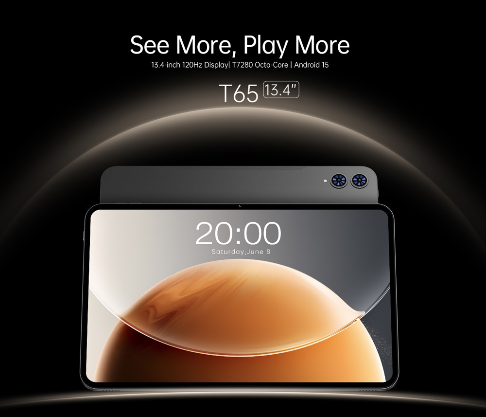 Teclast T65 4G 13.4" Tablet (6GB/128GB) Gray view 2