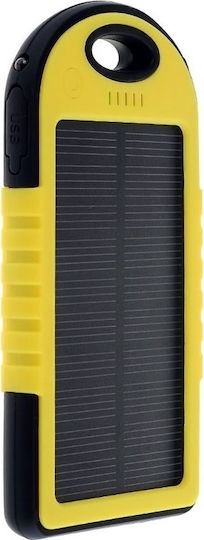 ES500 Solar Power Bank 5000mAh with 2 USB-A Ports Yellow