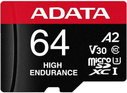 Adata High Endurance microSDXC 64GB U3 V30 A2 UHS-I 100MB/s with Adapter view 6