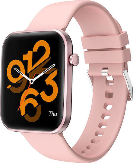 Colmi P15 Smartwatch with Heart Rate Monitor (Pink) view 2