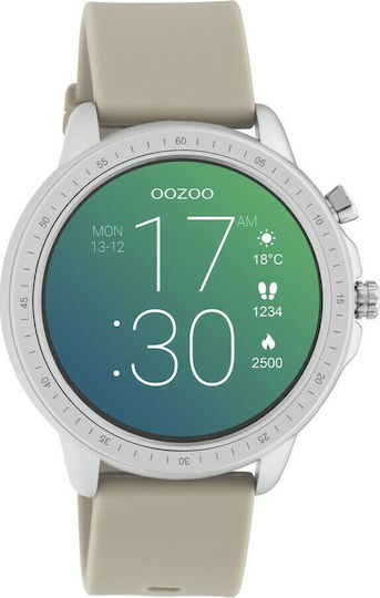 Oozoo Q00313 45mm Smartwatch with Heart Rate Monitor (Silver) view 2