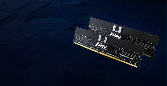 Kingston Fury Renegade Pro DDR5 128GB RAM with 4x32GB Modules and Speed 6400 for Desktop KF564R32RBE2K4-128 view 6