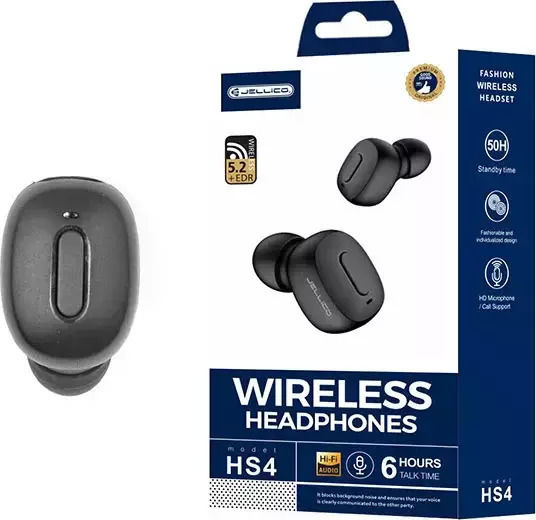 Jellico HS4 In-ear Bluetooth Handsfree Earphone Black view 1