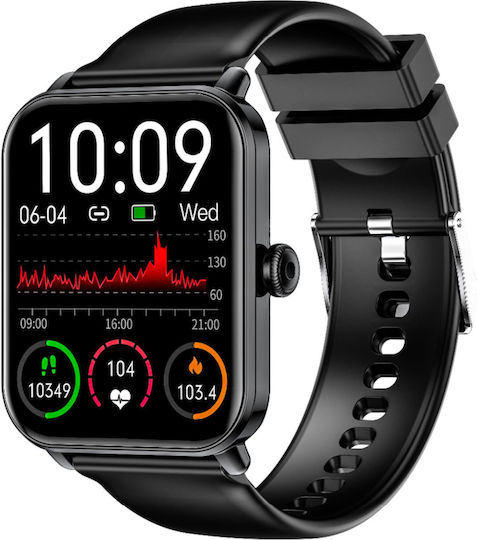 Bea-fon 102 44mm Smartwatch with Heart Rate Monitor (Black)