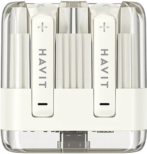 Havit TW981 Earbud Bluetooth Handsfree Earphones with Charging Case Beige view 5